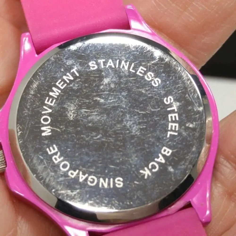 Eikon Rhinestone Hot Pink Ladies Watch, Needs Watch Battery, 9 Inches